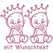 Produktbild Babyaufkleber für Zwillinge mit Wunschtext - Motiv Z25-JJ (16 cm)