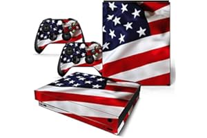 SKINOWN Skin Skin Skin für Xbox One X Konsolen-Fernbedienung, Vinyl, Aufkleber für Xbox One X American Flag1