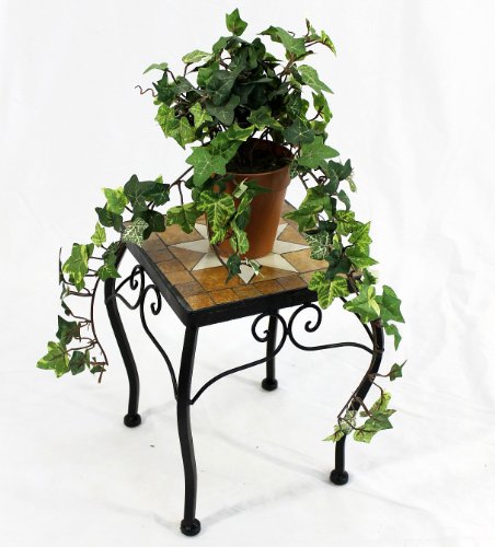 DanDiBo Blumenhocker Merano Mosaik 12015 Blumenständer 28 cm Hocker Eckig Beistelltisch - 4