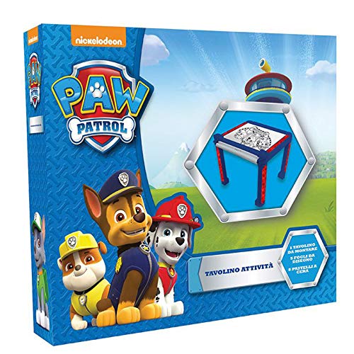 MC SRL Tavolo Compatibile Con Paw Patrol con Immagini da COLORARE E Colori TAVOLINO ATTIVITA'
