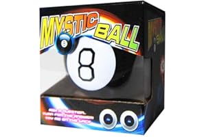 Mikamax – Mystic 8 Ball – Nero - Palla magica - Cartomante - Risposte - Consigli - Regalo divertente - Palla mistica - Magia