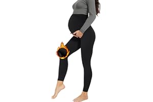 AMIYOYO Damskie legginsy ciążowe z wysokim stanem, nieprzezroczyste, spodnie ciążowe, rozciągliwe, dla kobiet w ciąży, długie