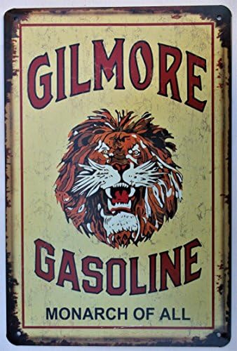GILMORE GASOLINE METAL TIN PLATE SIGN 20 X 30 CM