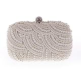 Stil und Ausstattung: Diese Abendtasche besteht aus einseitigen Kristall-Strasssteinen und durchbrochenem Metall.Luxuriöser Look, abnehmbarer Schultergurt, drei Tragevarianten, Clutch / Handtasche / Schulter, Anlass: Party, Bankett, Hochzeit, Meeting, Nachtclub.