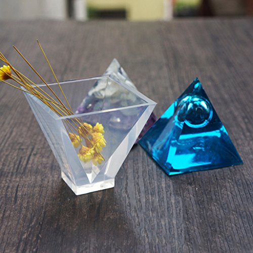 Phenovo Silikon AnhängerGießform DIY Schmuck Basteln Machen Juwelier Bedarf Werkzeuge Pyramidenform - 3