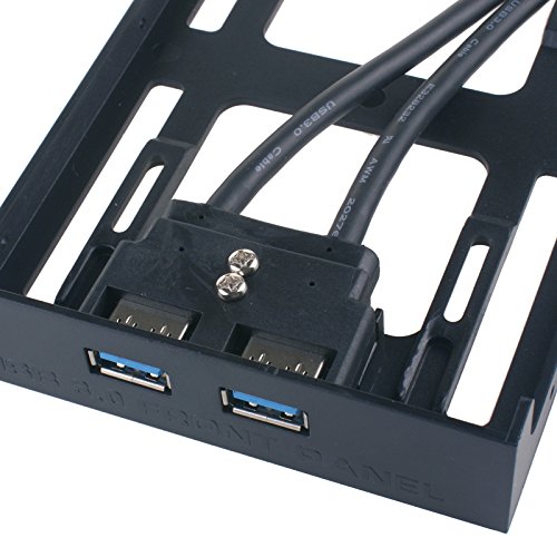 WANLONGXIN WLX-3508 3,5-Zoll-USB-3.0-Frontplatten-Diskettenlaufwerk mit 2-Port-USB-3.0-Nabe (20-poliger Anschluss und 2-Fuß-Adapterkabel) - 5