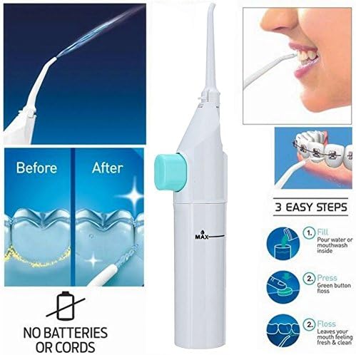 Portable Water Flosser Cordless Oral Irrigator Aqua Dental Flosser Toothbrush,Portable Teeth Whitening Water Dental Flosser Oral Irrigator Teeth Cleaning Flusher Toothbrush for Home and Travel