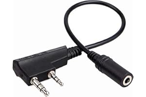 Retevis TCK01 Walkie Talkie Adapter Audio, 2-Pinowy, Kompatybilny z Radiotelefonami Kenwood (1 szt.)