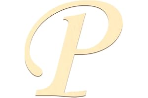 BÜTIC GMBH Lettres en contreplaqué - MT25-40 - En peuplier 3 mm , Verre, großes P, 30 cm