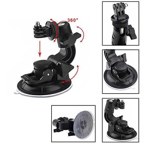 Shoot® Saugnapf Kamera Auto Halter Foto Video DVR Halterung für GoPro Hero 1 2 3 3+ 4 KFZ PKW 3 + 4 SJ4000 SJ5000 Universal Saugnapf Kamerahalter groß zur Befestigung an Autos, Booten, Motorrädern und mehr - 5