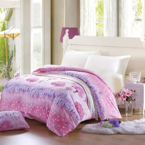 Modern Minimalist style flowers/Floral Striped 100% Cotton Quilt Cover-I 180x210cm(71x83inch)