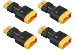 YOWOO POWER Yowoo 4pcs da XT90 Maschio a XT60 Femmina Adattatore convertitore connettore per LiPo Electric Quad/ESC (da XT90 Maschio a XT60 Femmina)