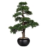 Bonsai 'Zeder' Kunstpflanze 70 cm im Keramiktopf