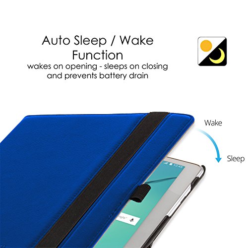 Forefront Cases® Neue Leder Drehbar Hülle Tasche Case Cover für Samsung Galaxy Tab S2 9.7 T810N – Rundum-Geräteschutz und intelligente Auto-Sleep-Wake-Funktion – inkl. Eingabestift - 6