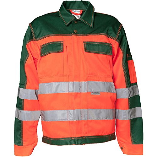 Planam Bundjacke Warnschutz, Größe 64, 1 Stück, orange / grün, 2008064