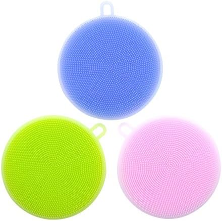 Antibacterial Silicone Smart Sponge Cleaning Dish Kitchen Tool 3 Pcs