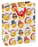 Geschenktasche Weihnachten Emoji, ca. 23x18x8 cm