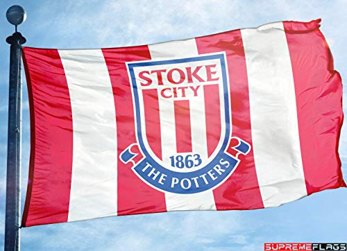 Stoke City Flag Banner (90 x 150 cm) England British UK Premier Football Soccer Bandiera