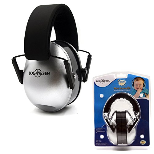 Preisvergleich Produktbild Toennesen Baby-Ohrenschützer Gehörschutz - Verstellbare Stirnband Ohrenschützer für Kinder Silber