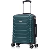 RAYKONG Cabin Suitcase 55 x 40 x 20 cm Polycarbonate (40L) Semi-Rigid Small Trolley Hand Luggage 4 Wheels 360&ordm; Rotating Numer