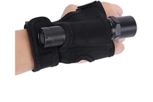 MiOYOOW Étui Lampe de Poche Tactique, Sangle Bras Support Réglable Support de Lampe de Poche Bras pour Diamètre Max 2.5-3 cm Pêche Plongée Chasse Lumière sous-Marine