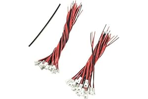 YUNIQUE GREEN-CLEAN-POWER - Set 40 Connettori JST 1,25mm, 20x Maschio/Femmina, Cavi 80/100mm per Modellismo/LED, Adatto per Batterie e Collegamenti Modellismo, Rosso