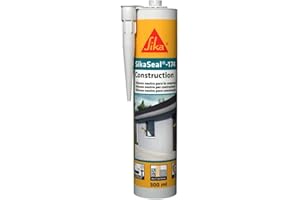 SIKA - Silicone neutro flessibile per edilizia e serramenti - SikaSeal-174 Construction, Grigio - Sigillante finestre, docce, facciate, ambienti umidi - Resistente muffa e UV - Interno/esterno - 300ml