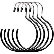 12 Stück Geldbörsenaufhänger Für Schrank – Twist Design, S-Haken, Schwarz, Bis 6,8 Kg Belastung