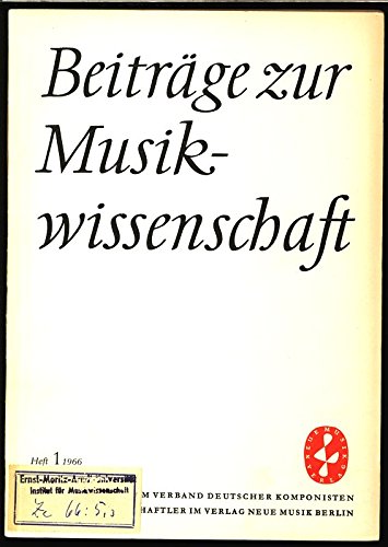 Archäologische musikalische Funde in Rumänien, in: BEITRÄGE ZUR MUSIKWISSENSCHAFT, 3/1966.
