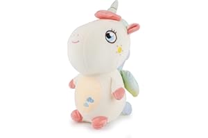 ANBOOR Einhorn Stofftier Spielzeug 24cm Kawaii Weiches Einhorn Plüsch Umarmungskissen für Kinder Mädchen Jungen Geburtstag Partygeschenke