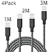 Produktbild ONSON Lightning Kabel, 4Pack 1M 2M 2M 3M Nylon iPhone Ladekabel iPhone Kabel USB Datenkabel für iPhone X/8/8 Plus/7/7 Plus/6S/6S Plus/6/6 Plus/5/5S/5C/SE, iPad Pro/Air/Mini, iPod Touch 5/6 - Schwarz
