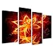 Produktbild Visario Leinwandbilder 6147 Bild auf Leinwand Fire Fly, 130 x 80 cm, 4 Teile