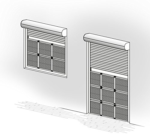 Insektenschutzrahmen Schiebfix / Fliegengitter / für Fenster, Balkontür, Terrassentür mit Rollladenführung, 100 x 75 cm (ausziehbar bis 193 cm) - 3