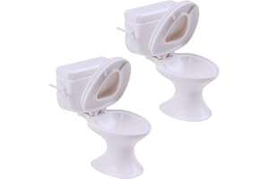 CHROMACRAFT Mini Toilettes Modèles Maison De Poupée, Meubles De Salle De Bain, Accessoires De Décoration, Jouets pour Enfants, 2 Pièces