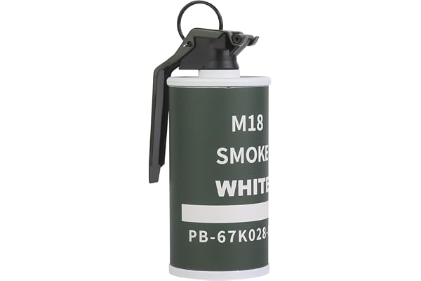 Grenades Modèle de Grenade factice Grenades à Main en Plastique Jouet CS Airsoft Équipement Tactique Accessoires pour Les Fans de l’armée Tactique Cosplay Film Props Extérieur 14+ (Blanc)