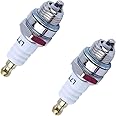 2 PCS L7T Spark Plug Universal 2 Stoke Engine Spark Plug Nickel Alloy Lawnmower Spark Plug for Strimmer Chainsaw Lawnmower Hedge Trimmer Cutter Replacement Accessories