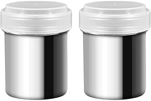 SNOWTAIN Schneespitze 2 pièces Tamis De Cuisine,Farine saupoudreuses en Acier Inoxydable Tamis Patisserie Shaker Chocolat Glaçage Tamis De Cuisine,pour Cacao café Sucre sel Shaker