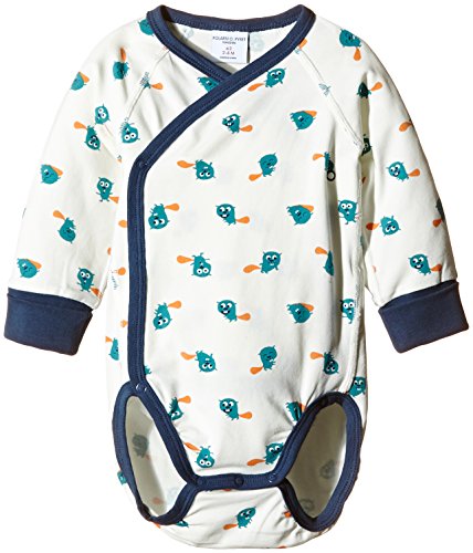 Polarn O. Pyret Unisex Baby Canonbury Animal Print Bodysuit, Multicoloured (Cold Ocean), 2-4 Months