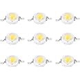 Eujgoov 100Pcs LED Lamp Beads 1W High Power LED Chip LED Lamp SMD Chip Light Bulb SMD COB 1W Warm White LED Bead for Home Studio Exhibition Foodlight Spotlight Bulb Replacement (Warm