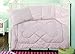COTTON RICH 3 PIECE COT QUILT, PILLOW & BUMPER SET - IDEAL FOR NURSERY BEDDING - DESIGN PINK CHECK
