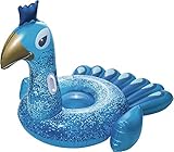  41101 Cavalgable inflable gigante forma de Pavo Real BESTWAY 198 x 164 cm