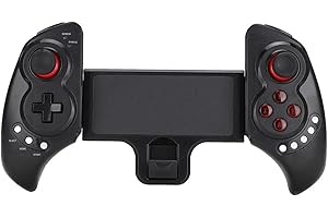 GOSHYDA Mango de Juego, ABS Flexible 5 Botones Multimedia, transmisión inalámbrica Bluetooth 4.0, Controlador de Gamepad, para teléfono móvil, Tableta, computadora