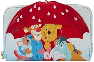 Loungefly Disney Winnie the Pooh and Friends Rainy Day - Portafoglio con cerniera, Multi, Portafoglio con cerniera