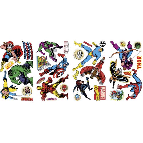 RoomMates RMK2328SCS RM – Marvel Helden Comic Wandtattoo, PVC, Bunt, 29 x 13 x 2.5 cm - 3
