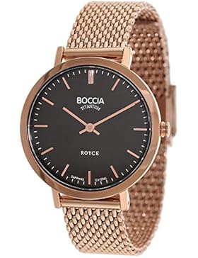 Boccia Damen-Armbanduhr Analog Quarz Edelstahl beschichtet 3246-08