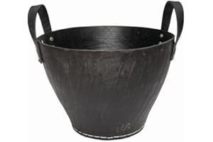 Benta Metrox 99170 kosz na drewno z gumy (z recyklingu zużytych opon, kosz na drewno kominkowe, 2 uchwyty do noszenia, wysokość 36 cm, Ø u góry 41 cm), czarny, 99170