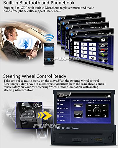 HD impermeabilizan la cš¢mara de marcha atrš¢s + 7 '' 1 din Navegaciš®n GPS coches reproductor de DVD con pantalla tš¢ctil digital de coches EstšŠreo Bluetooth Radio FM AM Car Audio iPod + Antena GPS + Frame