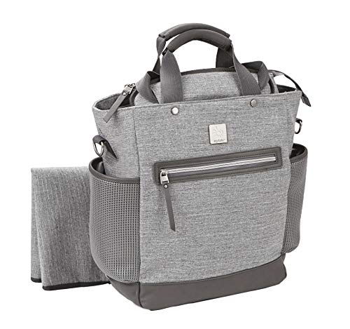 Preisvergleich Produktbild ERGObaby Baby Wickeltasche und Wickelruckruck Grau Multifunktional Wasserabweisend inkl. Wickelunterlage für Unterwegs Abwaschbar