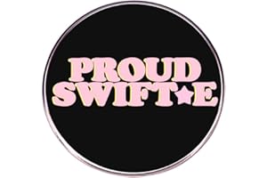 UNGOOR Proud Swiftie Brooch Hat Clothes Backpack Brooch Badge Lapel Pin for Erase Music Party Brooches for Women Girls Jewelry Swiftie Fans Gift (Black)
