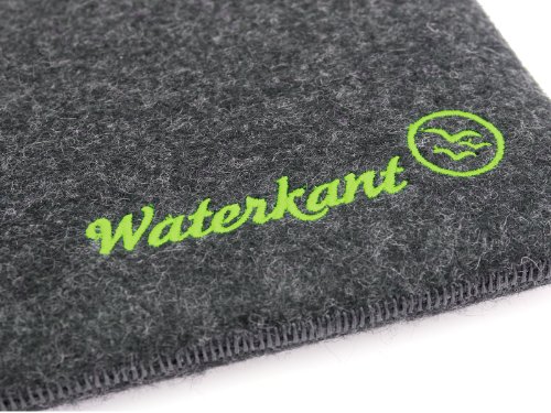 Waterkant Deichkönig Zip Wollfilz Tasche für iPad Pro in Grau/Grün - 5